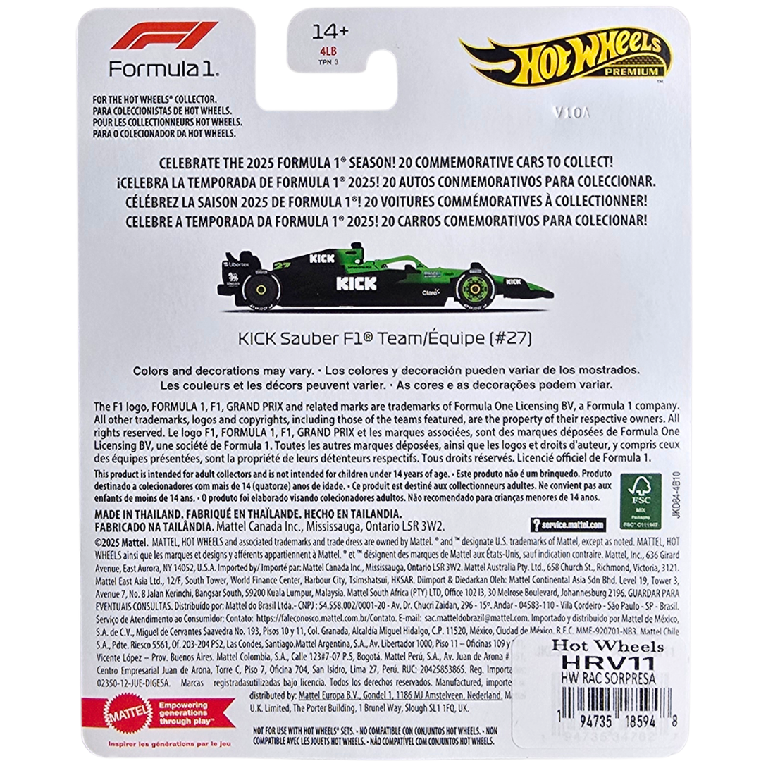 Hot Wheels Premium (Formula 1 2025) - Kick Sauber F1 Team/Équipe (#27)