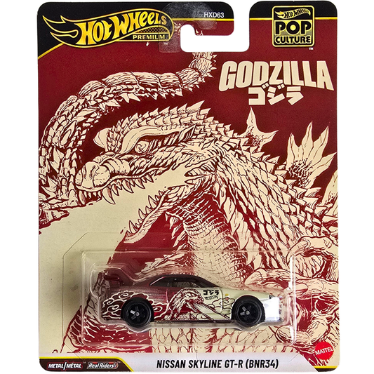 Hot Wheels Premium (Godzilla) - Nissan Skyline GT-R (BNR34)