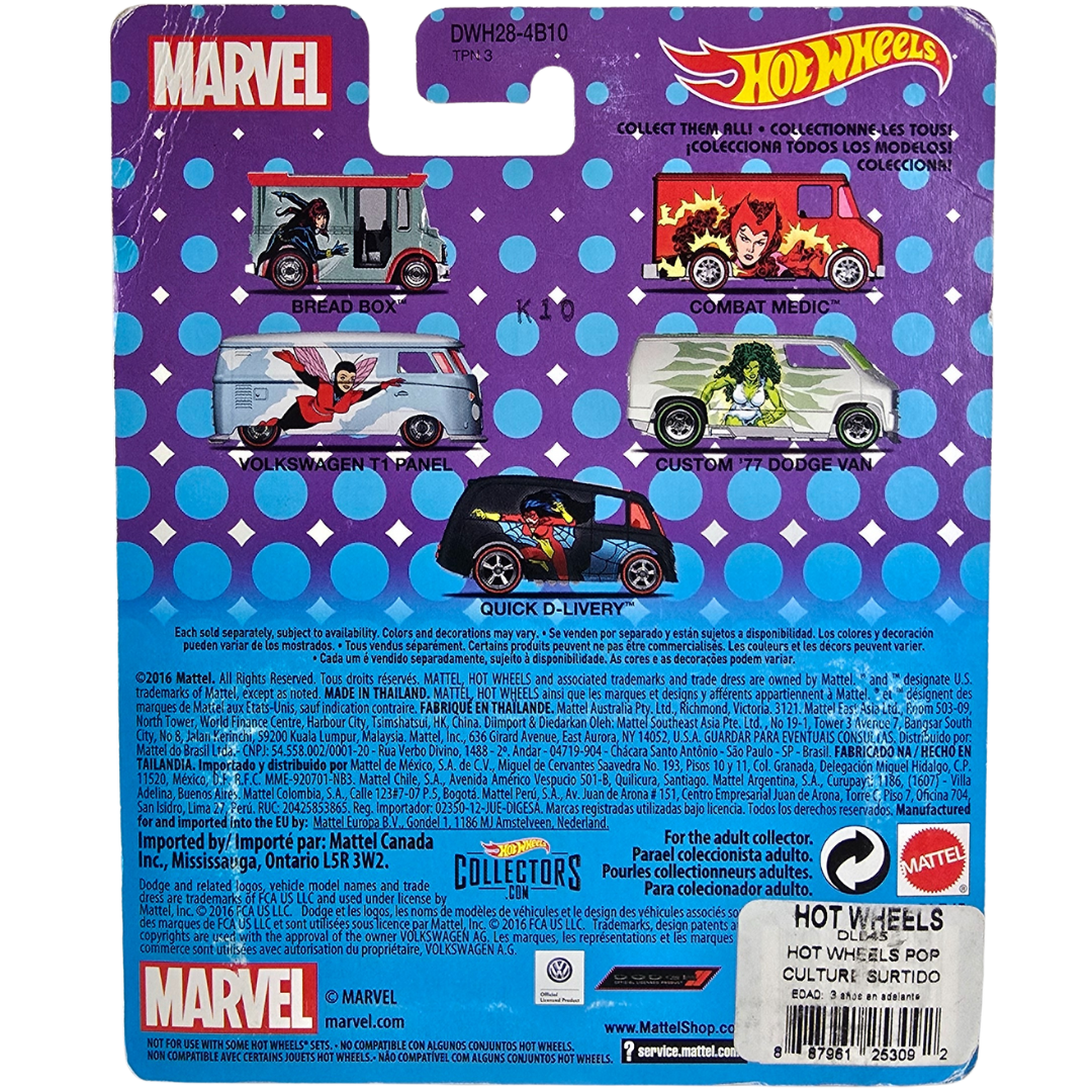 Hot Wheels Premium (Marvel - The Wasp) - Volkswagen T1 Panel (Vena en Blíster)