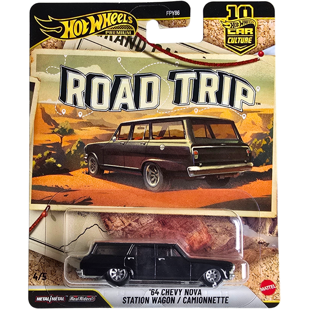 Hot Wheels Premium (Road Trip) - '64 Chevy Nova Station Wagon / Camionnette