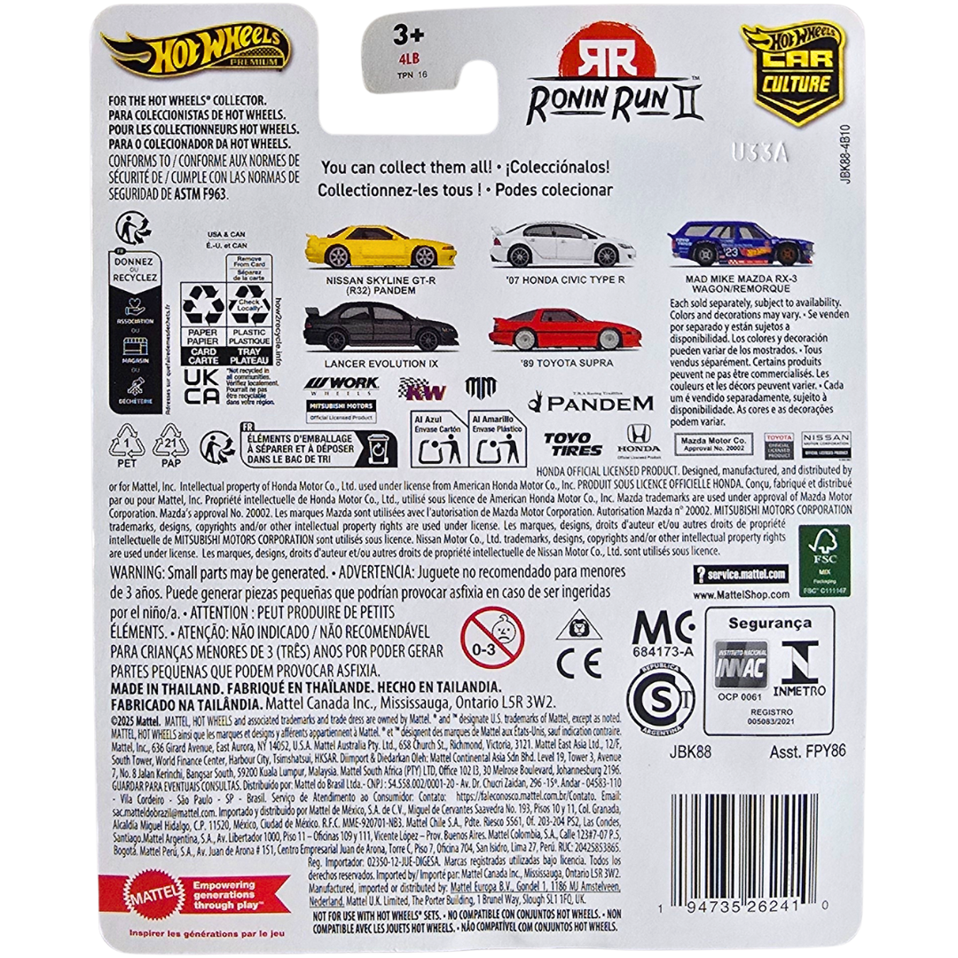 Hot Wheels Premium (Ronin Run II) - Nissan Skyline GT-R (R32) Pandem