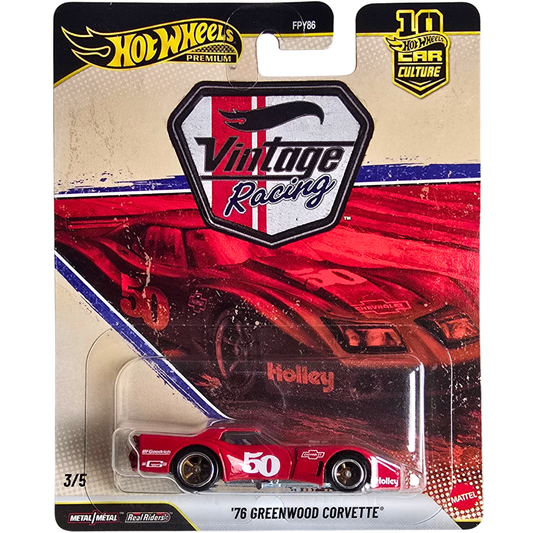 Hot Wheels Premium (Vintage Racing) - '76 Greenwood Corvette
