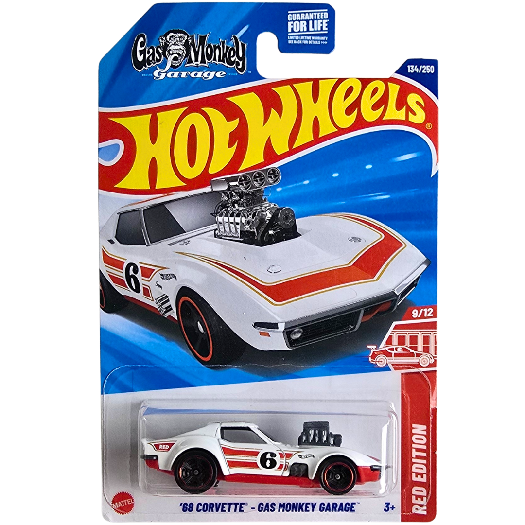 Hot Wheels Red Edition - '68 Corvette - Gas Monkey Garage