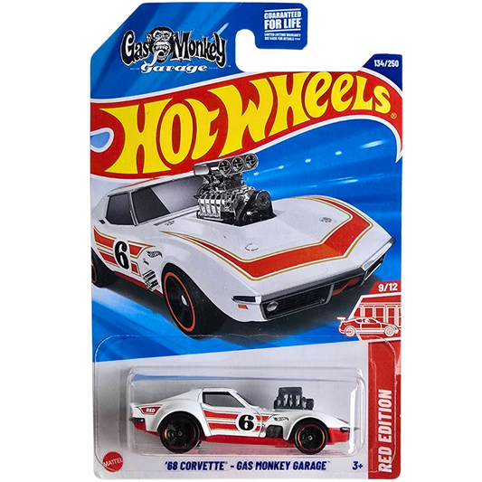 Hot Wheels Red Edition - '68 Corvette - Gas Monkey Garage