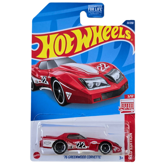 Hot Wheels Red Edition - '76 Greenwood Corvette