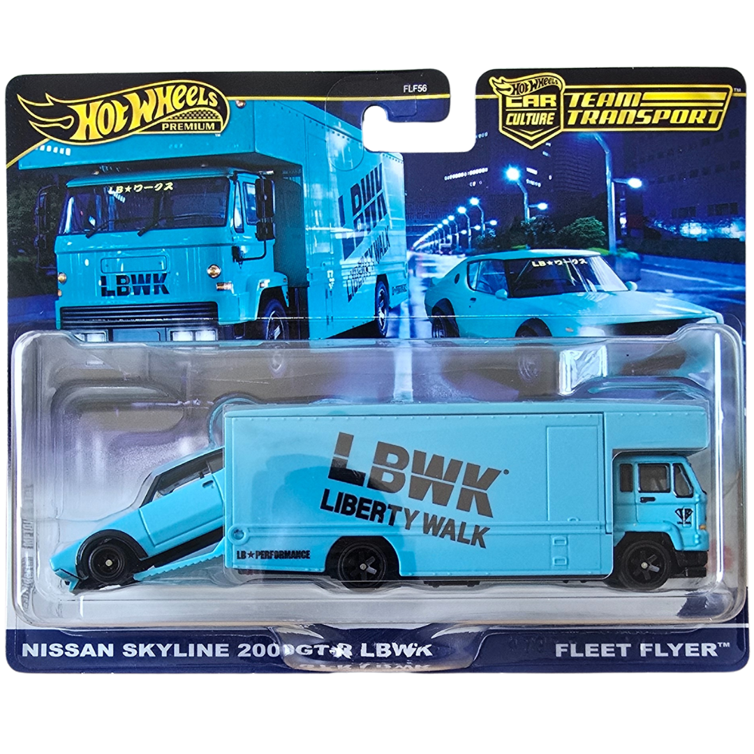 Hot Wheels Team Transport Nissan Skyline GT-R Liberty Walk - #69 Fleet Flyer - Modèle 1:64 Neuf - Réf. HRV45