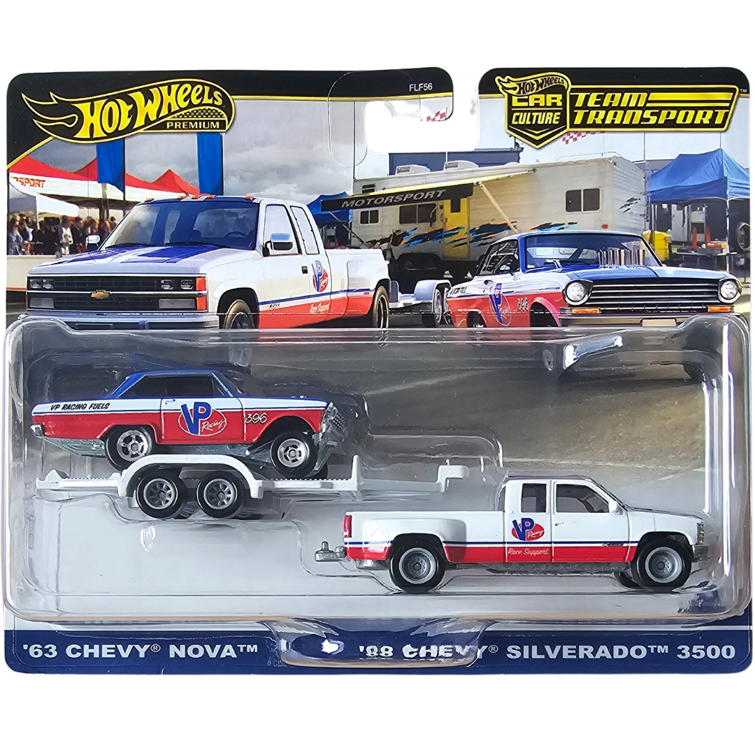 Hot Wheels Team Transport - '63 Chevy Nova - '88 Chevy Silverado 3500