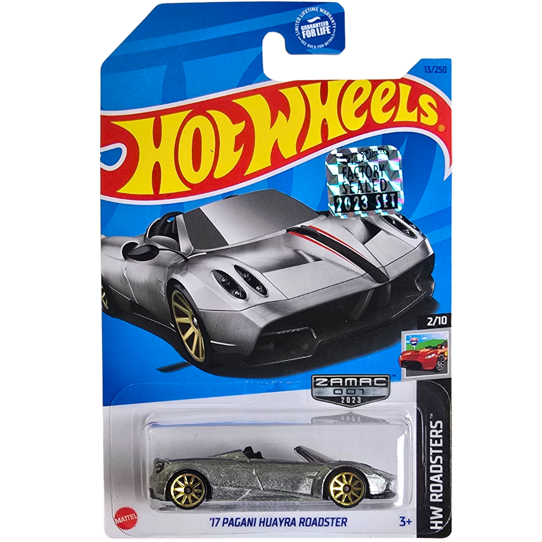 Hot Wheels 1/64 Pagani Huayra Roadster Zamac - Édition Exclusive USA #2/10, Neuve
