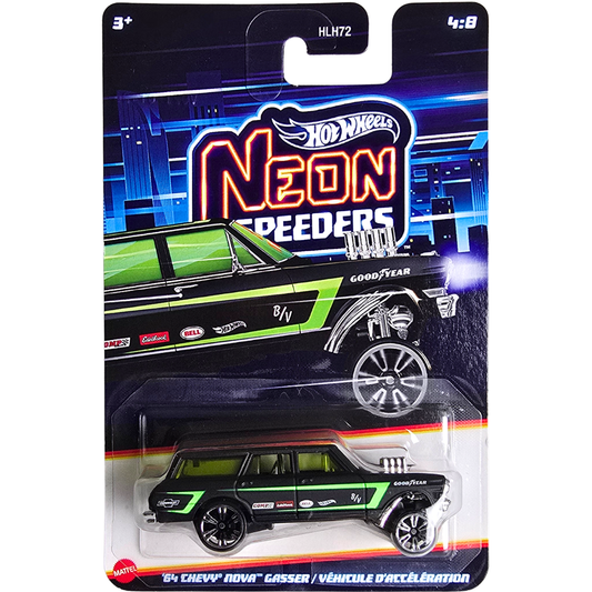 Hot Wheels (Neon Speeders) - '64 Chevy Nova Gasser / Véhicule D'Accélération