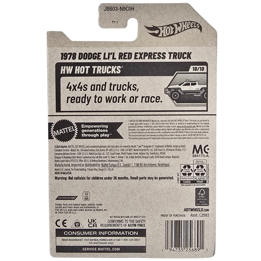 Hot Wheels - 1978 Dodge Li'l Red Express Truck