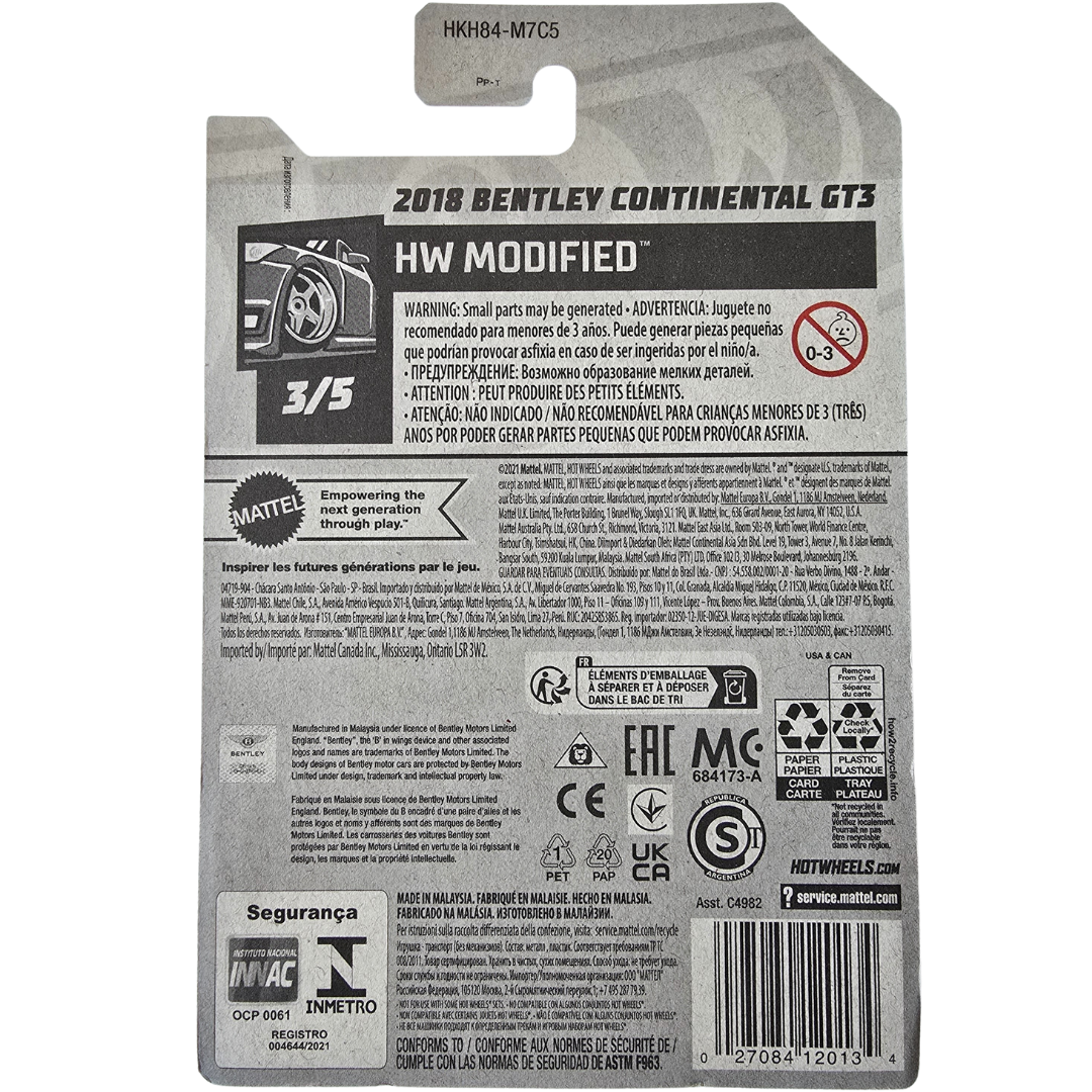 Hot Wheels - 2018 Bentley Continental GT3