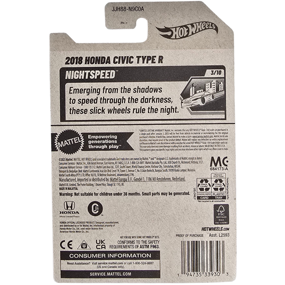 Hot Wheels - 2018 Honda Civic Type R