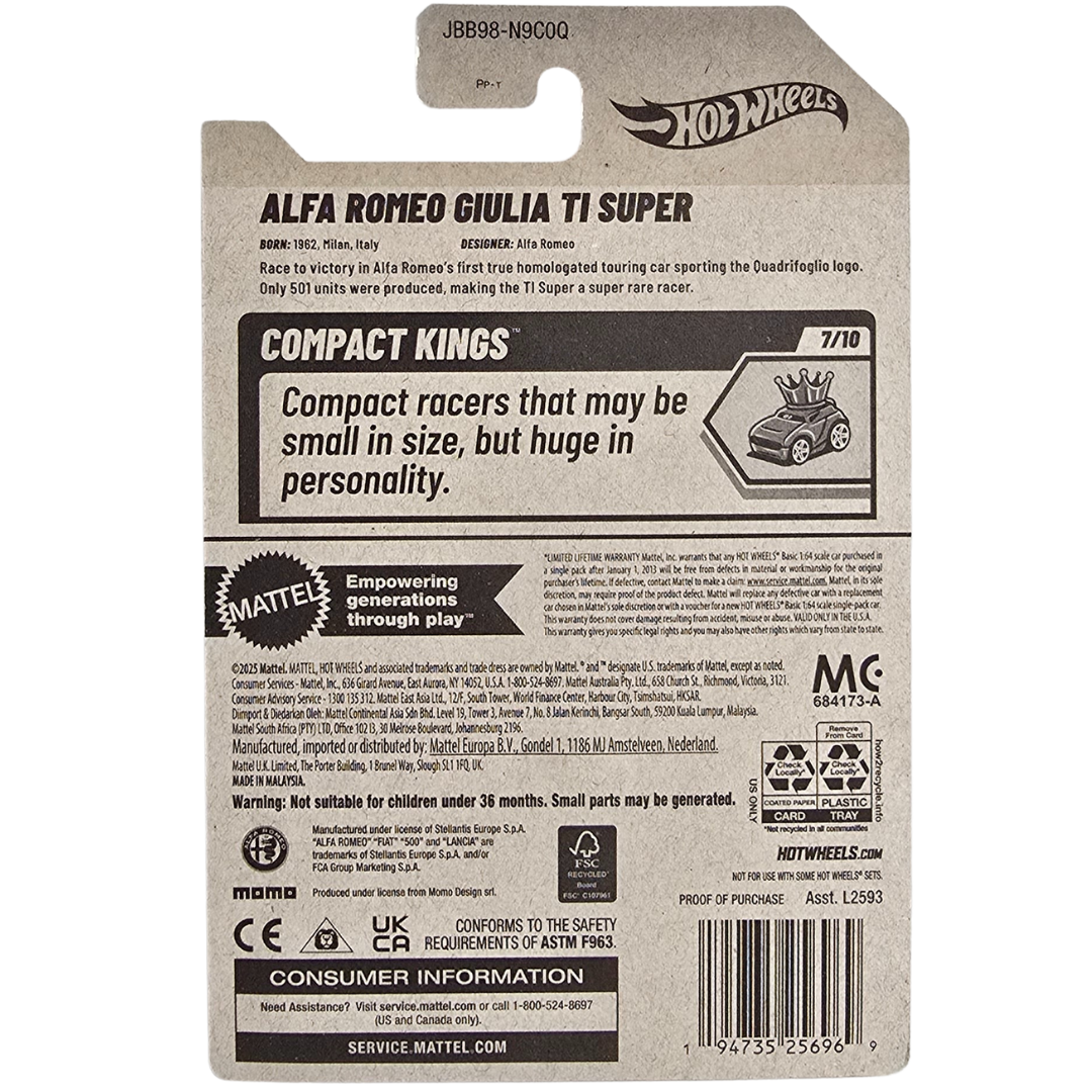Hot Wheels - Alfa Romeo Giulia TI Super