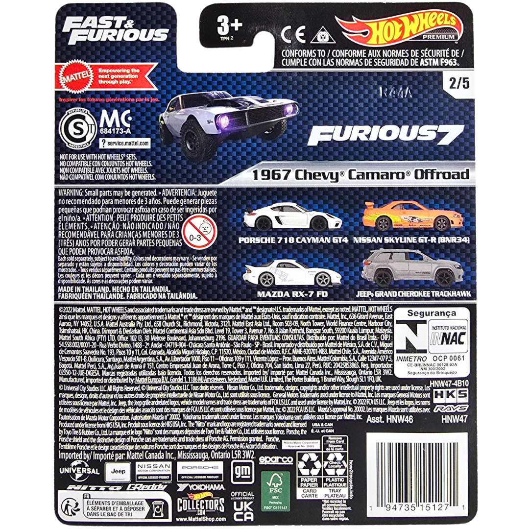Hot Wheels Premium (Fast & Furious) - 1967 Chevy Camaro Offroad