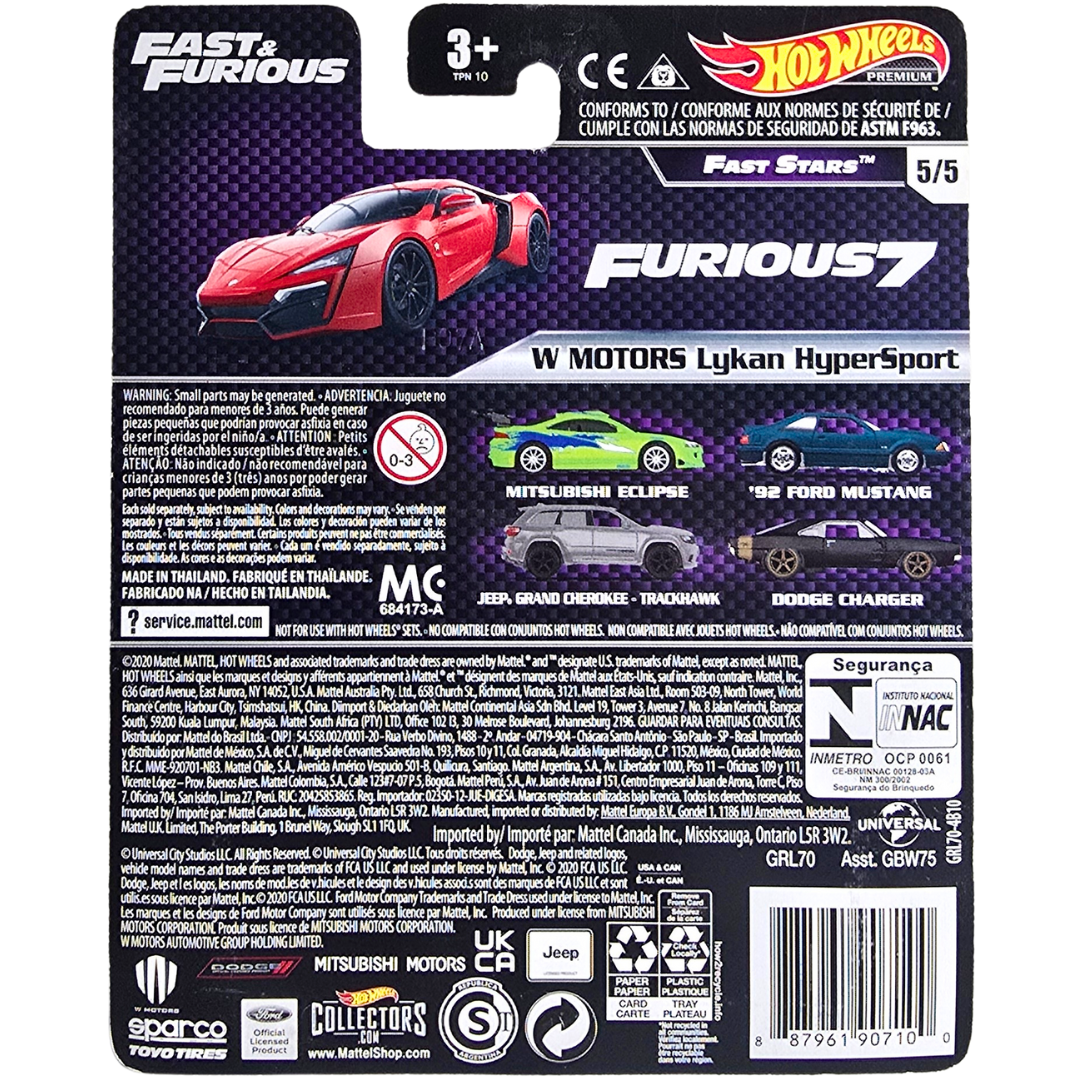 Hot Wheels Premium (Fast & Furious - Fast Stars) - W Motors Lykan Hypersport