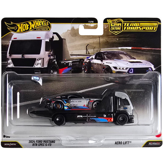 Hot Wheels Premium Team Transport #90 - 2024 Ford Mustang RTR Spec 5-FD - Aero Lift