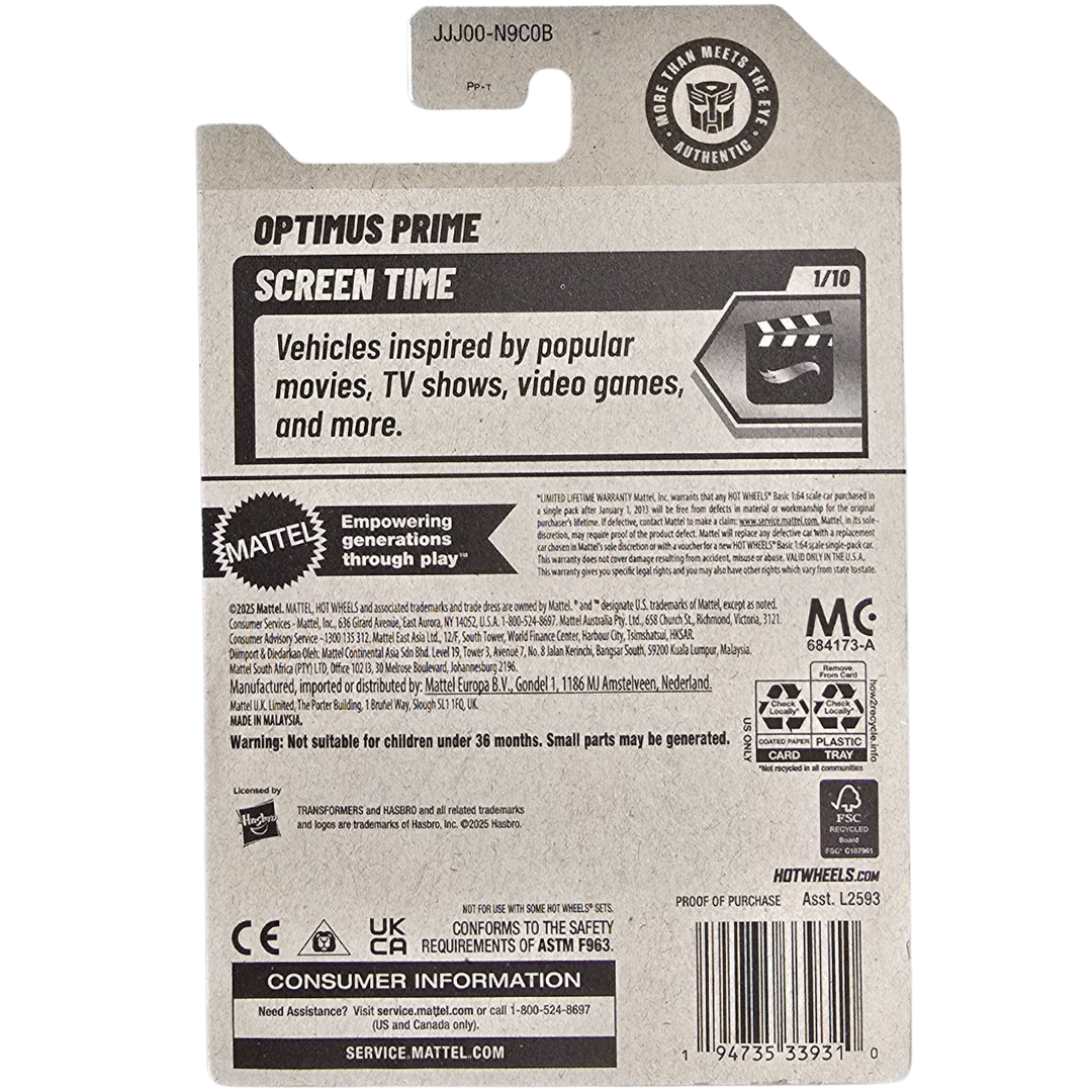 Hot Wheels (Transformers) - Optimus Prime