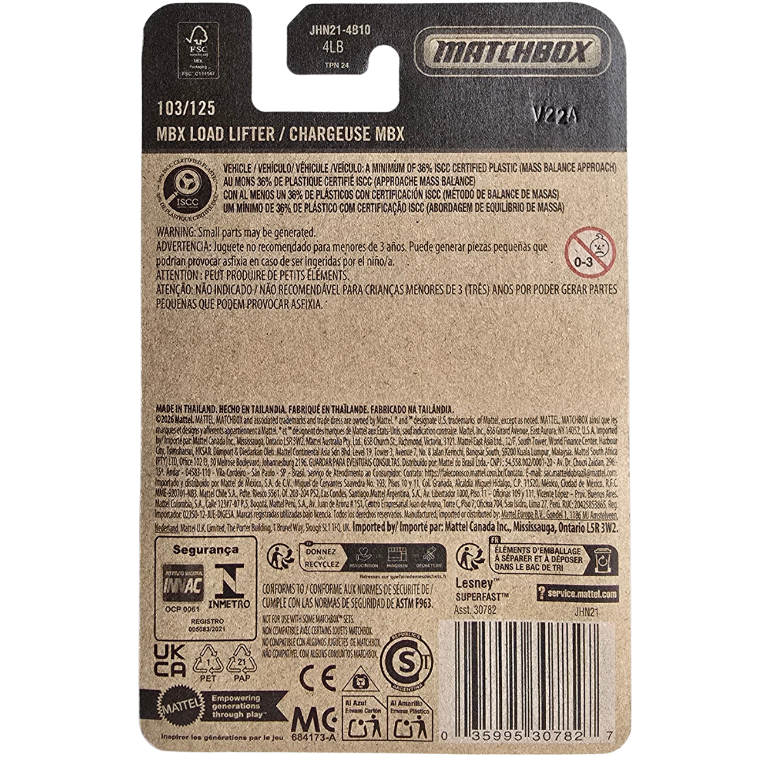 Matchbox - MBX Load Lifter / Chargeuse MBX