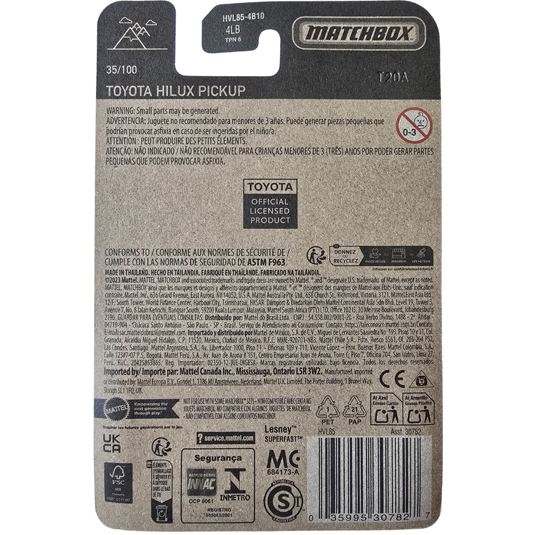 Jual MATCHBOX 2018 TOYOTA HILUX PICKUP 2022 HIJAU di Seller SouLMerchant - Cipedes, Kota