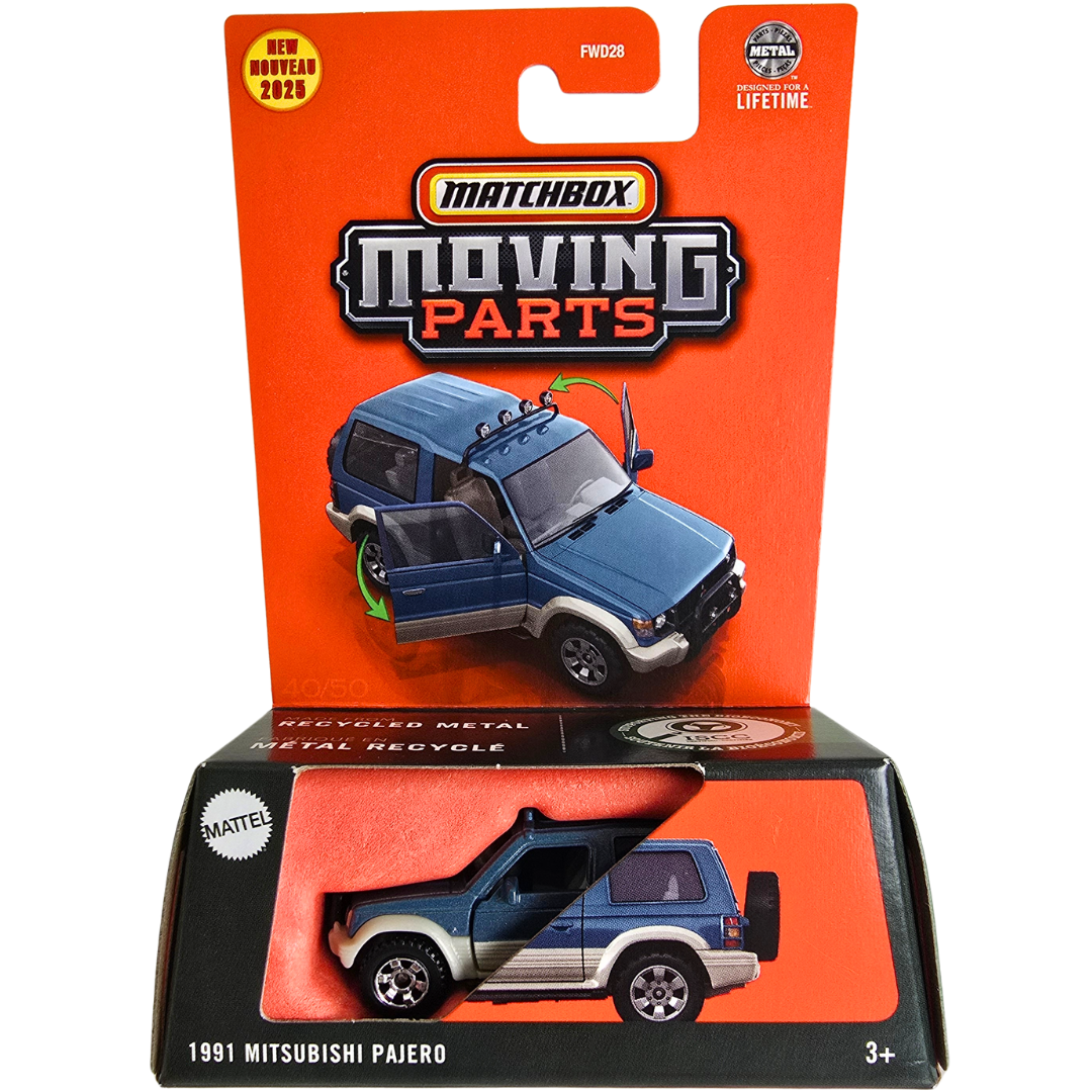 Matchbox Moving Parts 2025 – Mitsubishi Pajero 1991 Blu 1:64 – Edizione E - Foto 4