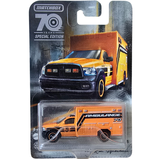 Matchbox Moving Parts - 2019 Ram Ambulance (70 Años Edición Especial)