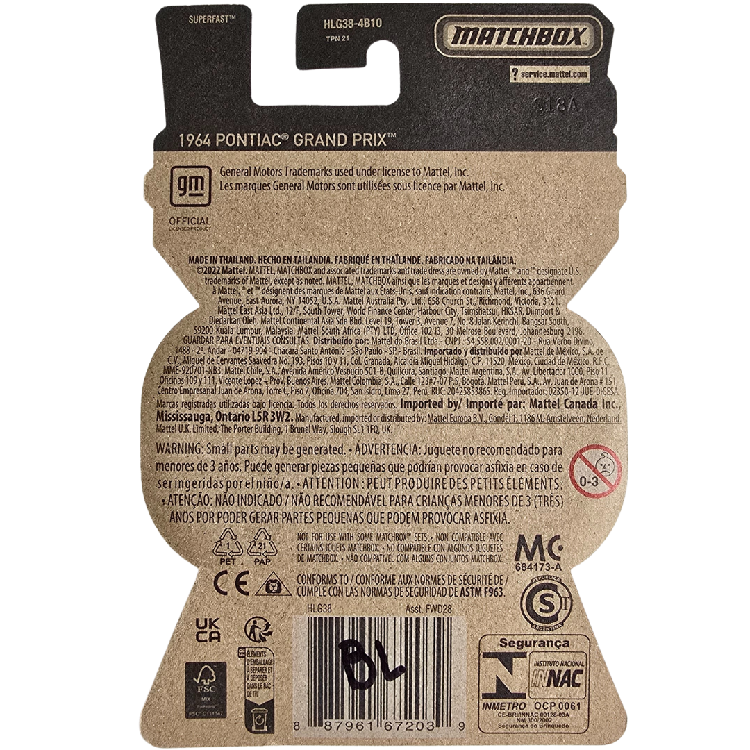 Matchbox Moving Parts (Super Chase) - 1964 Pontiac Grand Prix