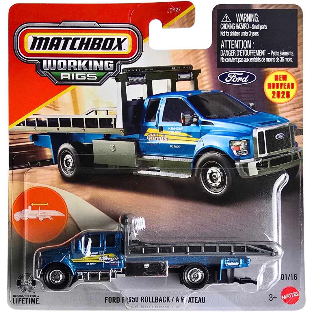 Matchbox Working Rigs - Ford F-650 Rollback / À Plateau