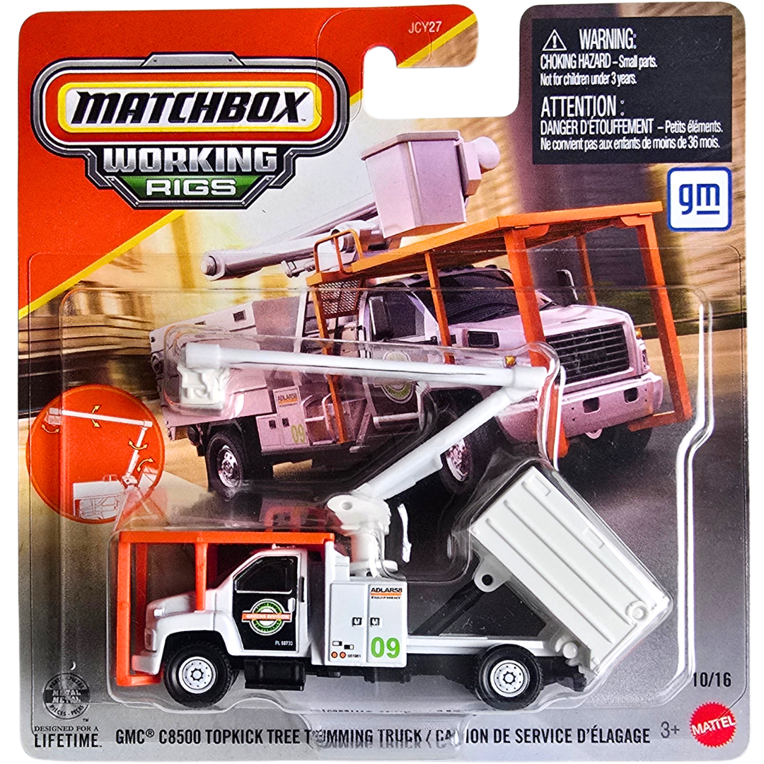 Matchbox Working Rigs - GMC C8500 Topkick Tree Trimming Truck / Camion De Service D'élagage