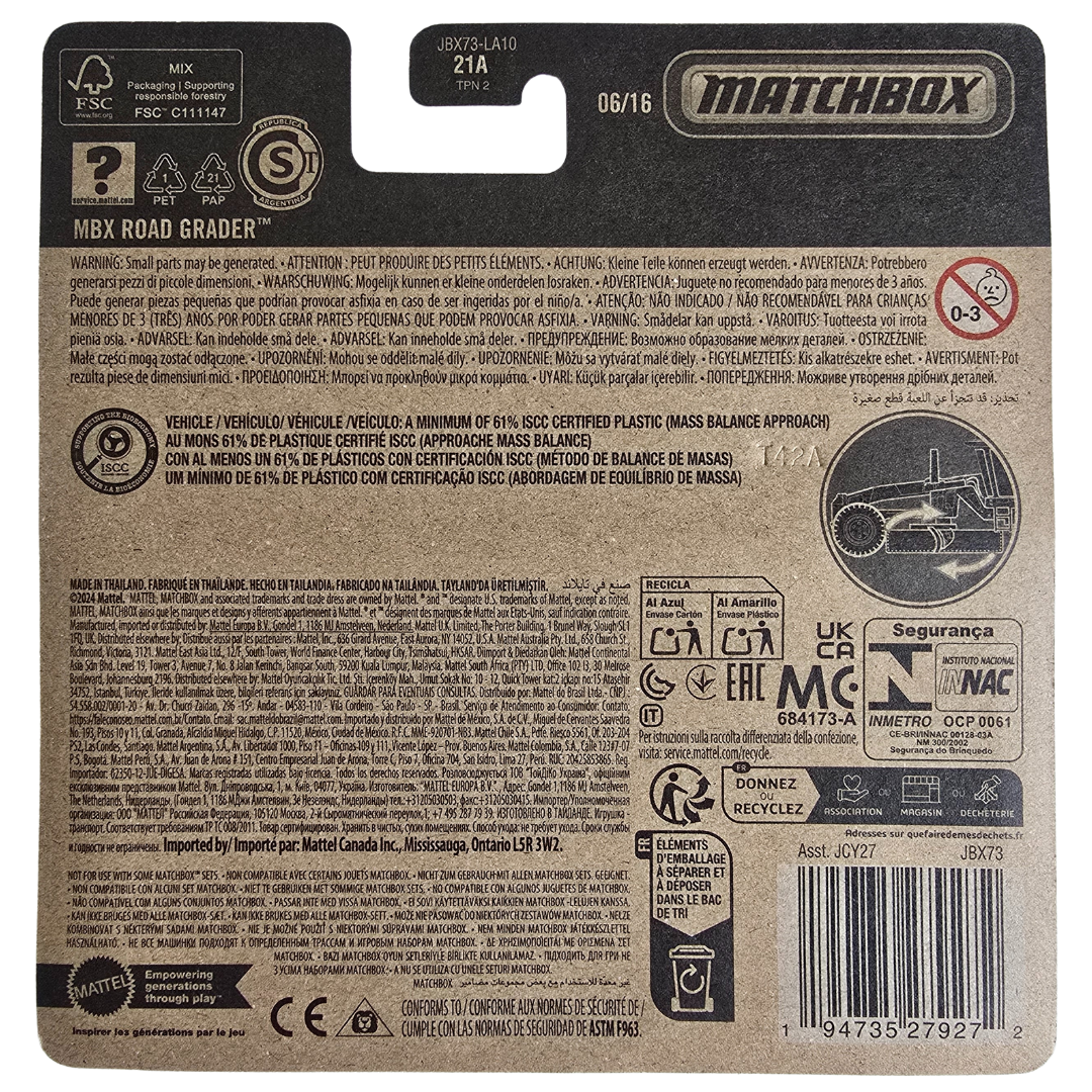 Matchbox Working Rigs - MBX Road Grader