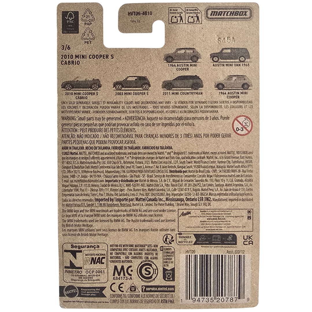 Matchbox (Mini) - 2010 Mini Cooper S Cabrio