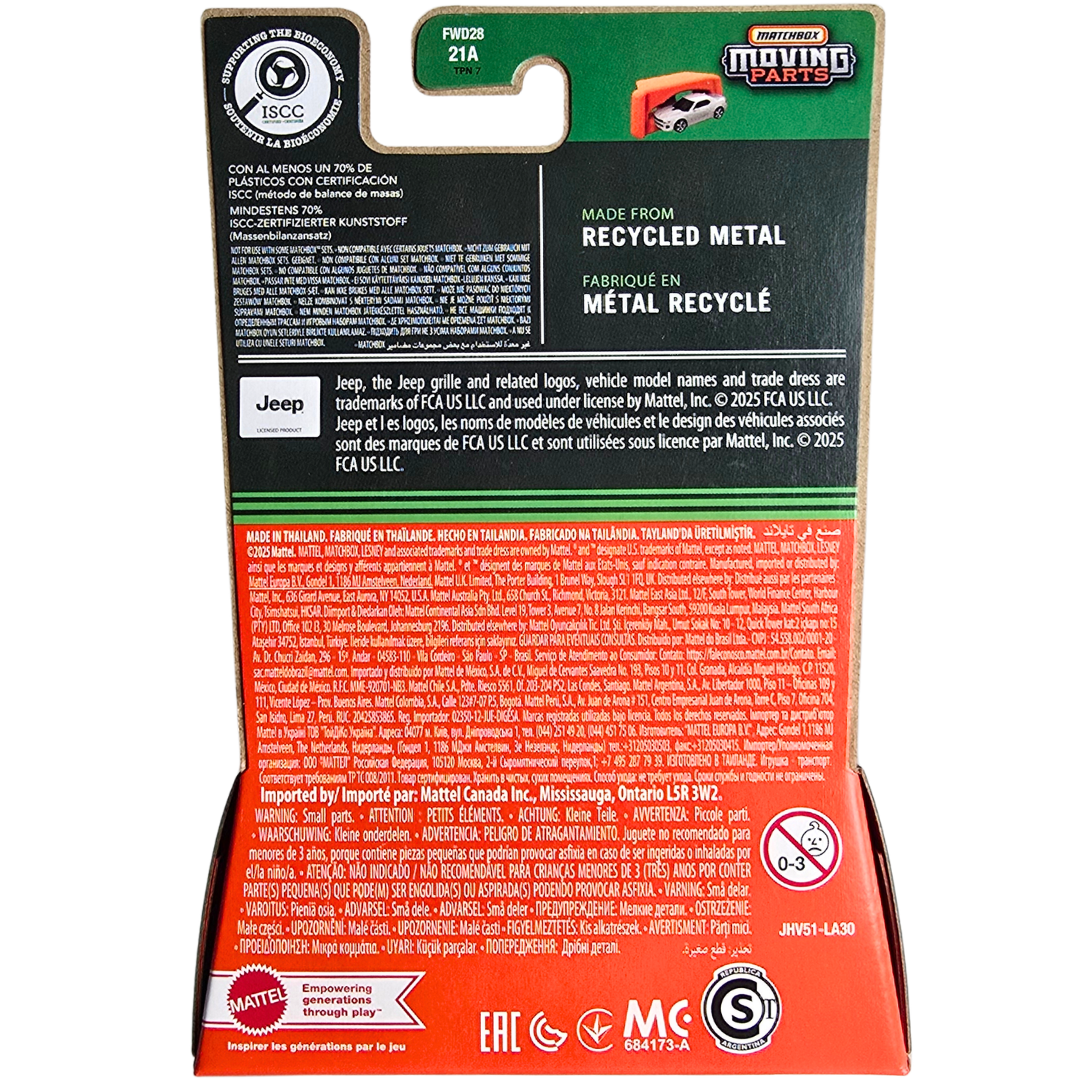 Matchbox Moving Parts - 2016 Jeep Wrangler Rubicon
