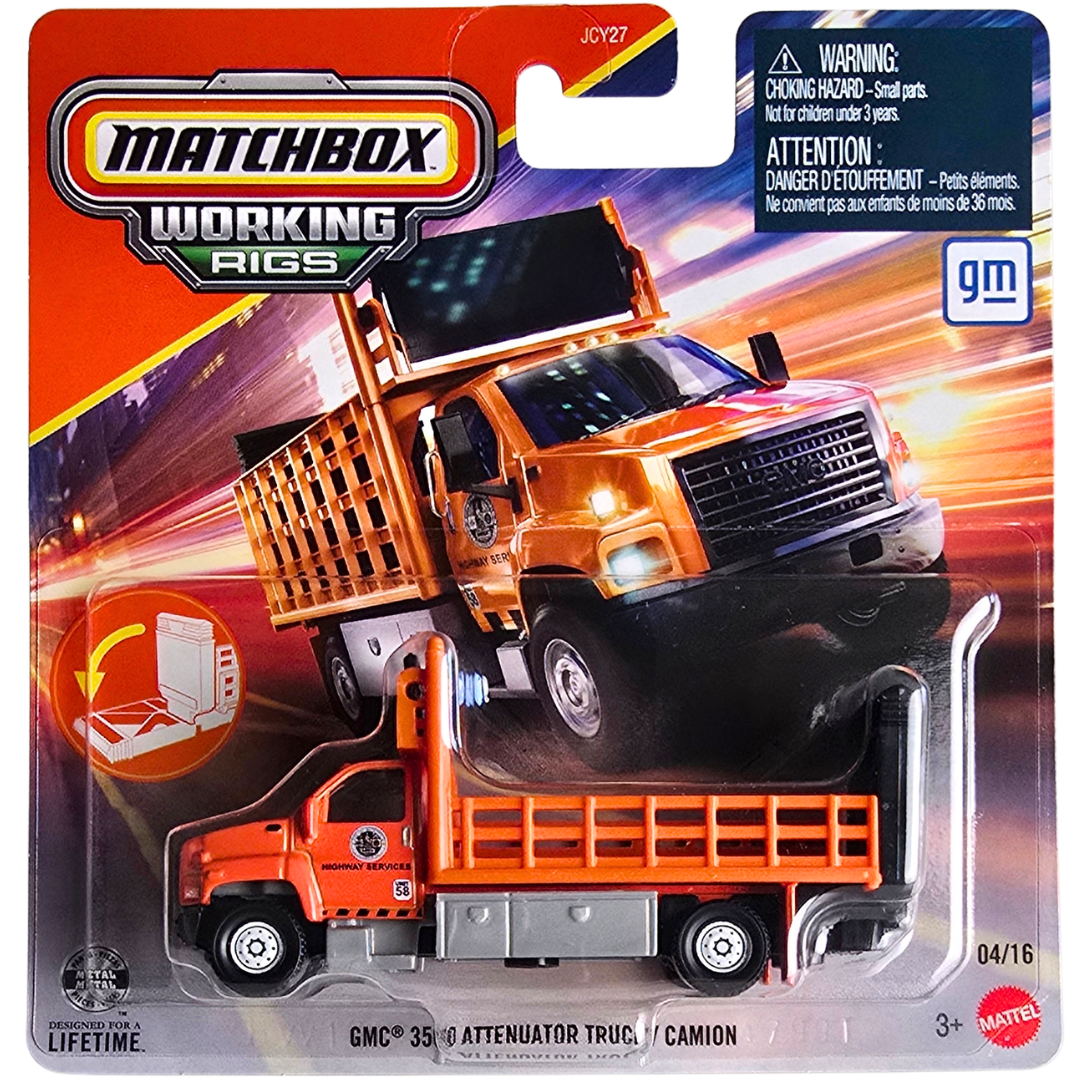 Matchbox Working Rigs - GMC 3500 Attenuator Truck