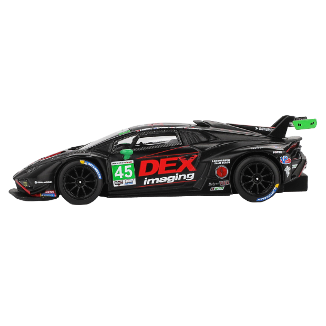 Mini GT - Lamborghini Huracán GT3 EVO2 #45 (2024 IMSA Daytona 24 Hrs No. 45 DEX Imaging)