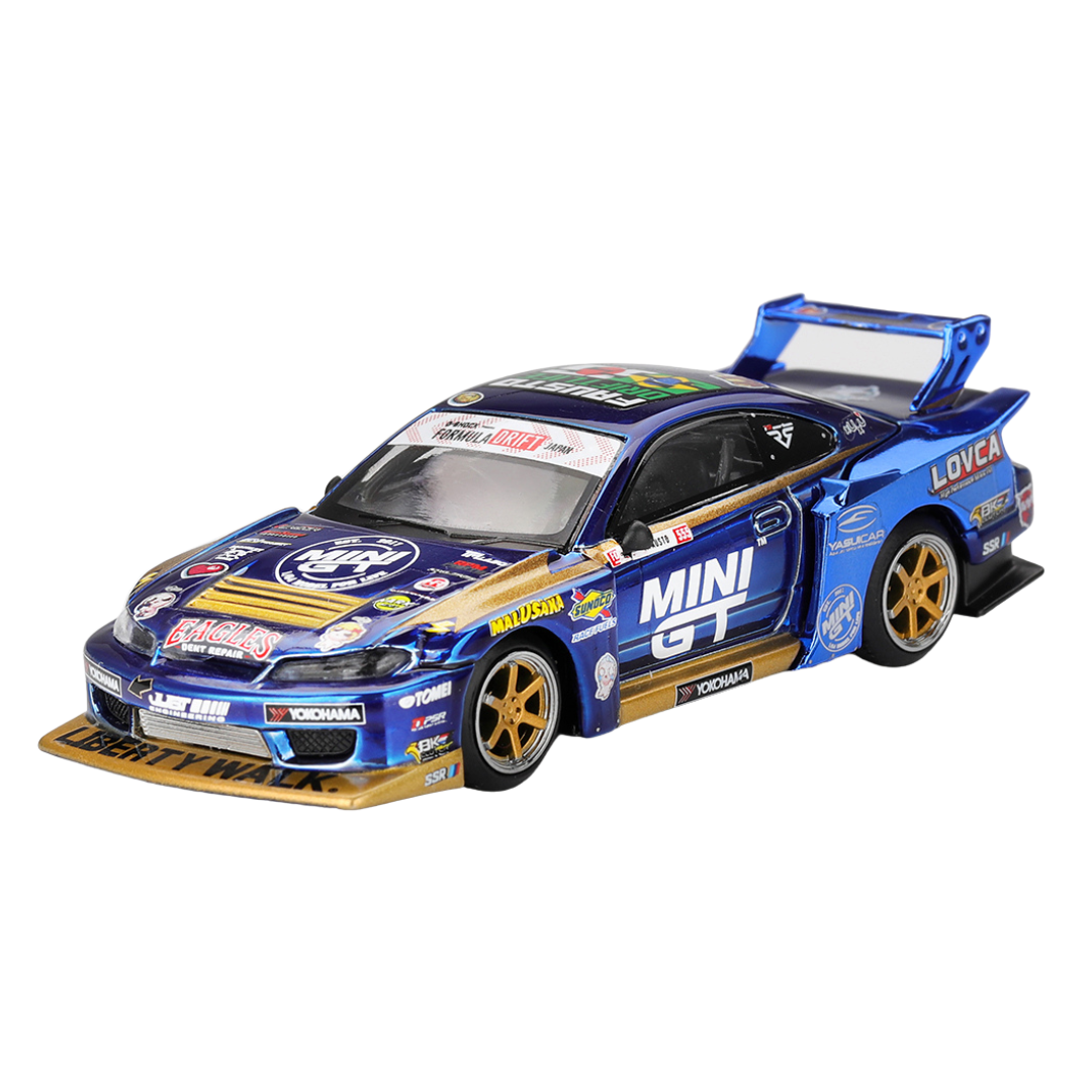 Mini GT - Nissan SILVIA (S15) #555 LB-Super Silhouette (Team MINI GT Liberty Walk 2025 Formula Drift)