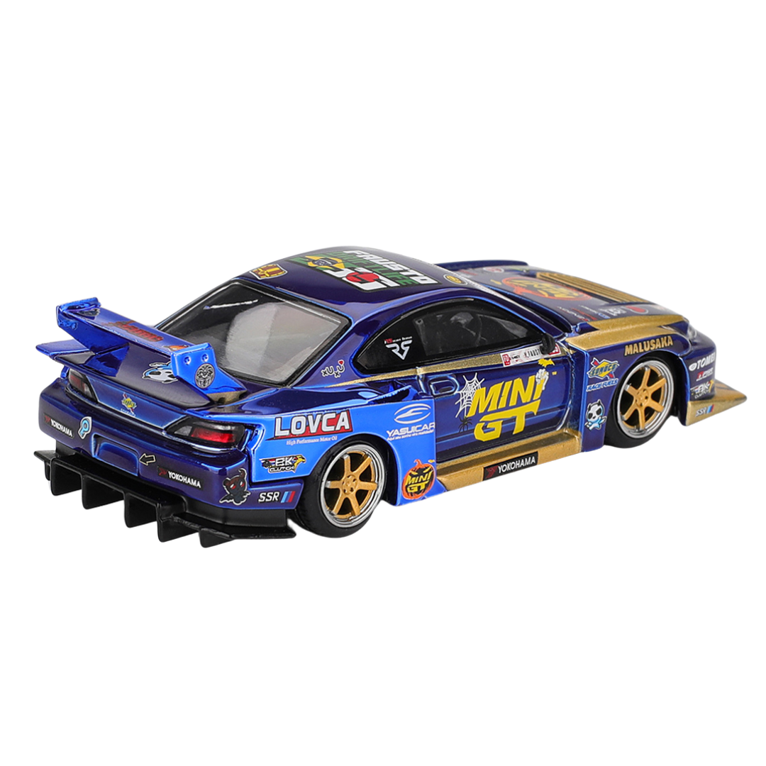 Mini GT - Nissan Silvia (S15) #555 LB-Super Silhouette (Team MINI GT Liberty Walk 2025 Formula Drift Halloween Special)
